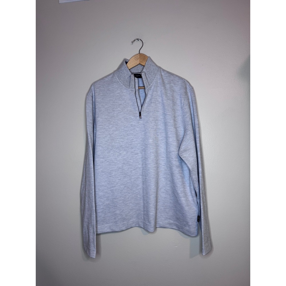 Ted Baker London Gray Quarter Zip Pullover Sweater Size 4